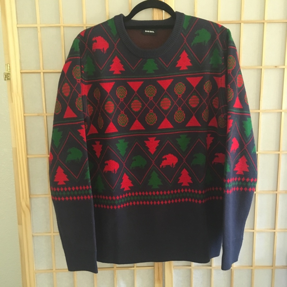 L Diesel Christmas Sweater